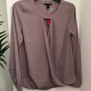 NWT -Lavender long sleeve blouse
